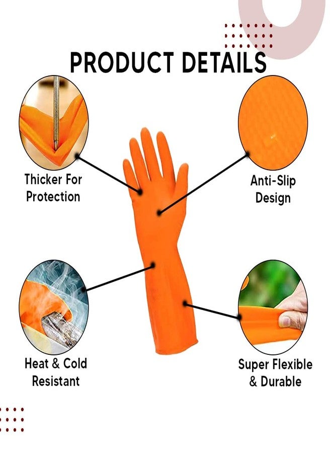 MPR4 Heavy Duty Rubber Hand gloves (5 Pair) for Dishwashing, gardening, kitchen cleaning and cleaning gloves - Image 5